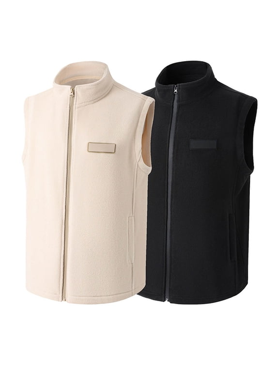 Men's Cozy Sleeveless Vest, Lightweight with Removable Lining & Zipper Pockets, Soft Warm Pullover Outerwear for Daily Layering Hiking Travel Outdoor