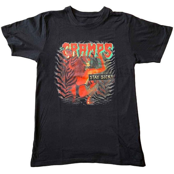 Men's Cramps Stay Sick Slim Fit T-shirt Medium Black