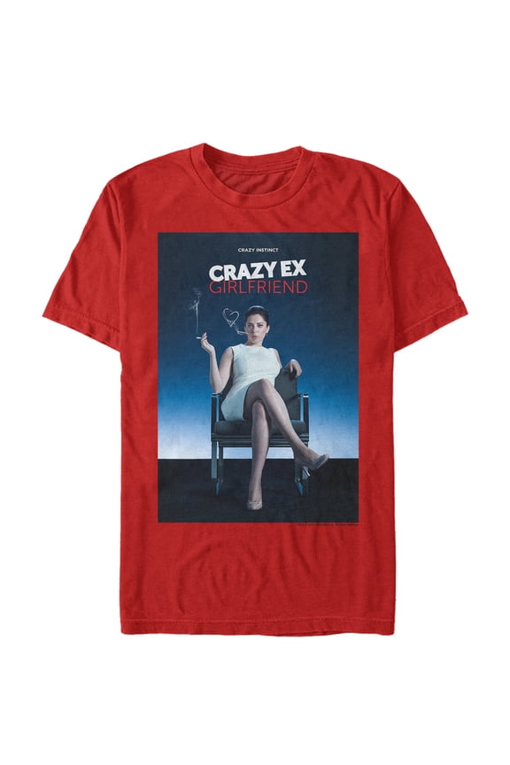 Men's Crazy Ex-Girlfriend Crazy Instinct Poster  Graphic Tee Red 3X Large