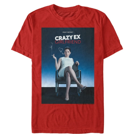 Men's Crazy Ex-Girlfriend Crazy Instinct Poster Graphic Tee Red 3X Large