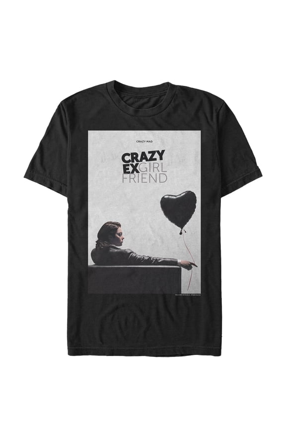 Men's Crazy Ex-Girlfriend Crazy Mad Poster  Graphic Tee Black Large