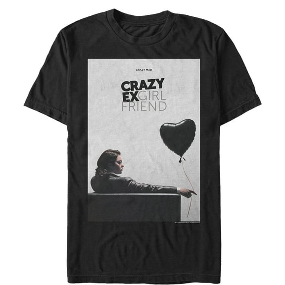 Men's Crazy Ex-Girlfriend Crazy Mad Poster  Graphic Tee Black Medium