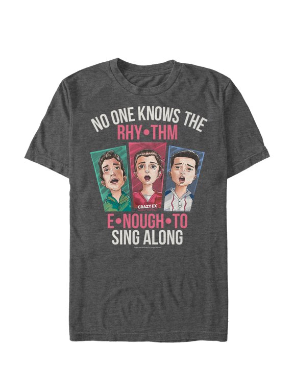 Men's Crazy Ex-Girlfriend No One Knows the Rhythm Graphic Tee Charcoal Heather 3X Large