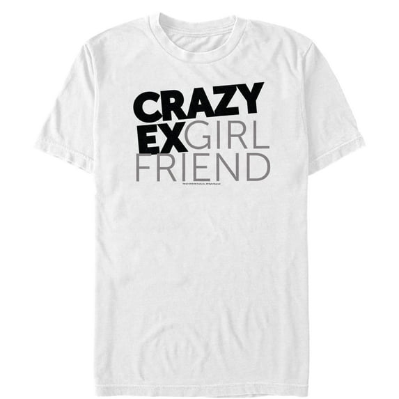 Men's Crazy Ex-Girlfriend Text Logo Graphic Tee White 3X Large