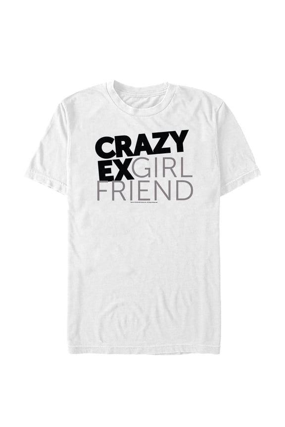 Men's Crazy Ex-Girlfriend Text Logo Graphic Tee White Large