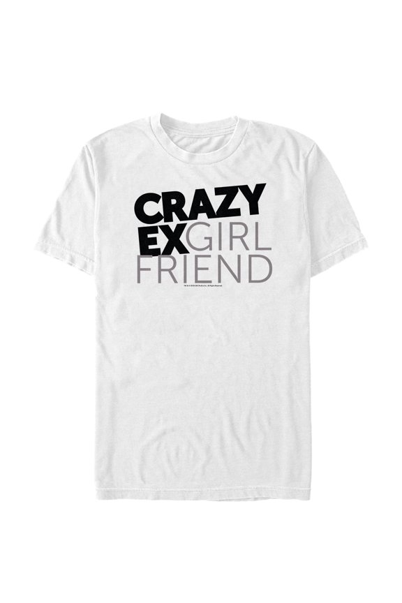 Men's Crazy Ex-Girlfriend Text Logo Graphic Tee White Medium