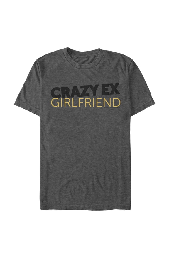 Men's Crazy Ex-Girlfriend Tilted Logo Graphic Tee Charcoal Heather 5X Large