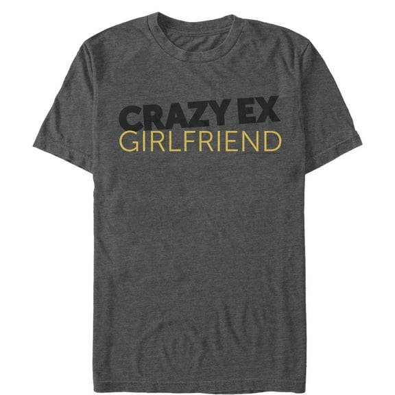 Men's Crazy Ex-Girlfriend Tilted Logo  Graphic Tee Charcoal Heather Large