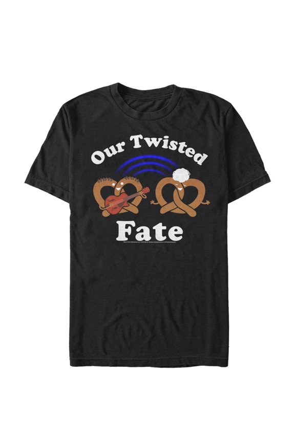 Men's Crazy Ex-Girlfriend Twisted Fate Pretzel Graphic Tee Black 5X Large