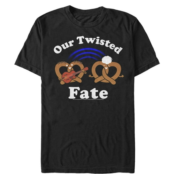 Men's Crazy Ex-Girlfriend Twisted Fate Pretzel  Graphic Tee Black Medium
