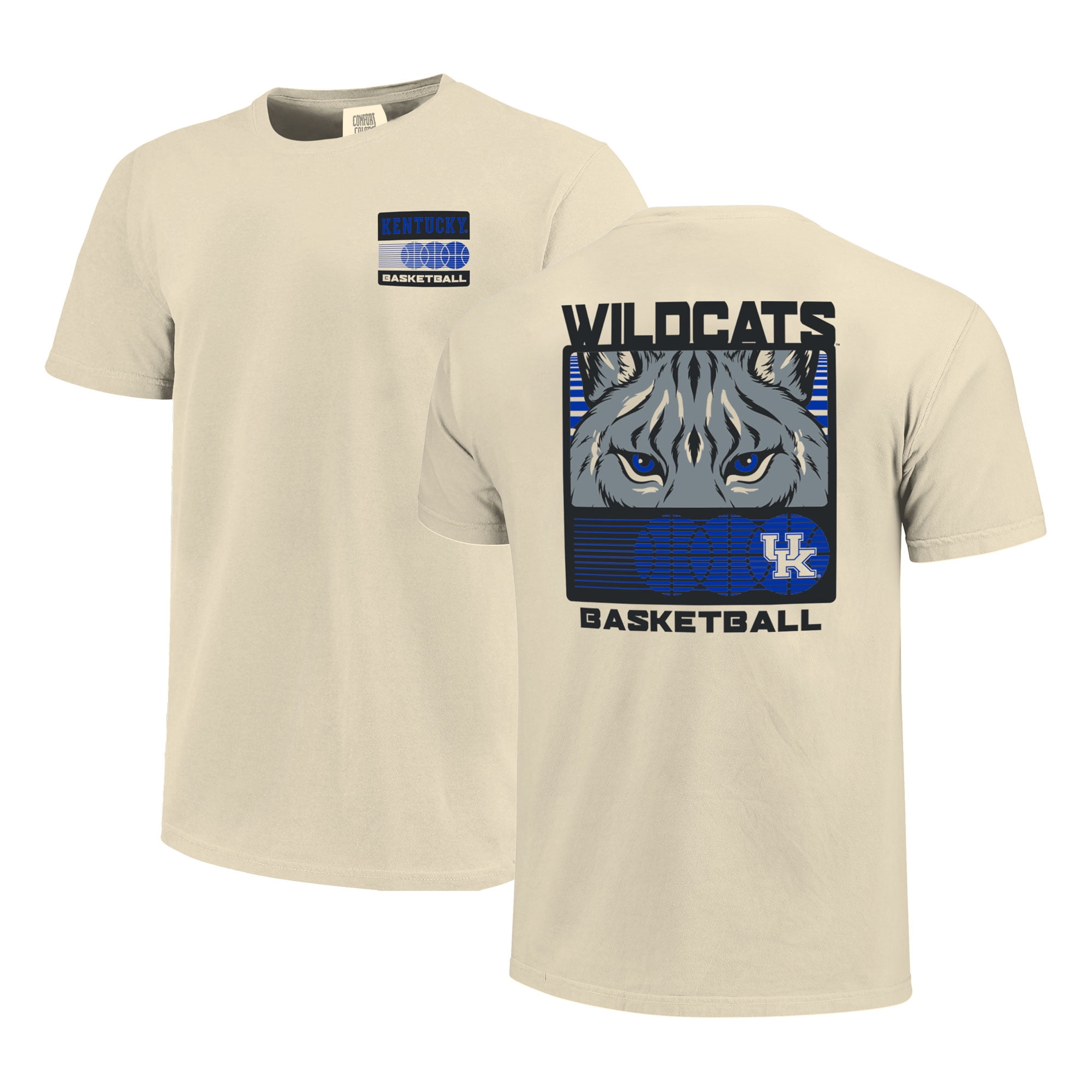 Men's  Cream Kentucky Wildcats Basketball Staredown Comfort Colors