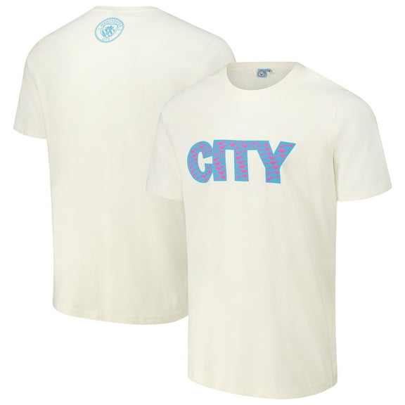 Men's Cream Manchester City Logo T-Shirt