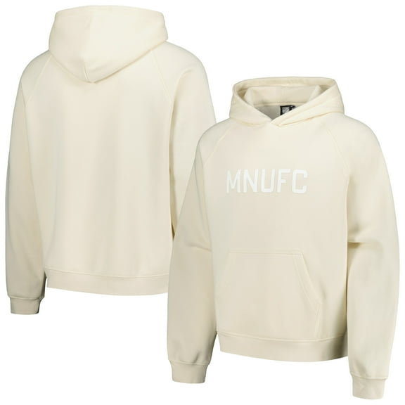 Men's Cream Minnesota United FC Tonal Team Primary Logo-Oversized Raglan Pullover Hoodie