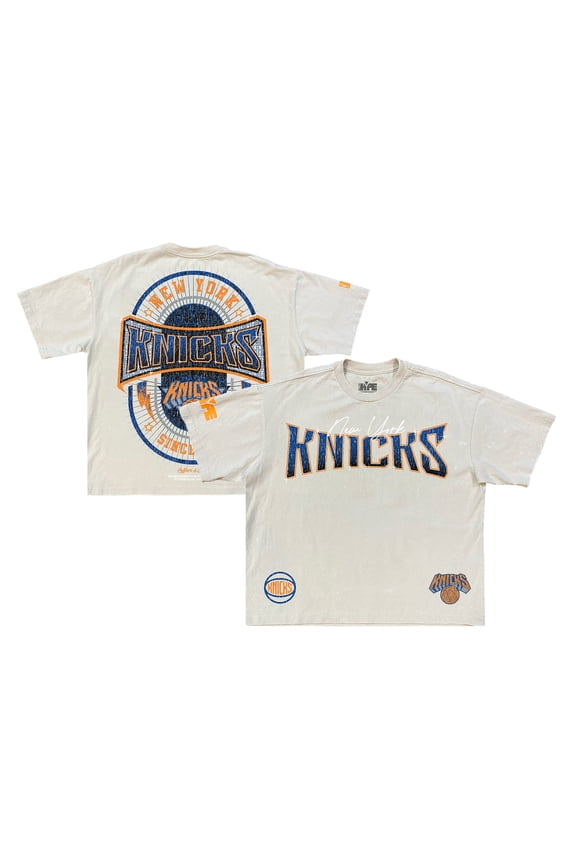 Men's Cream New York Knicks Legend Row Collection Premium T-Shirt