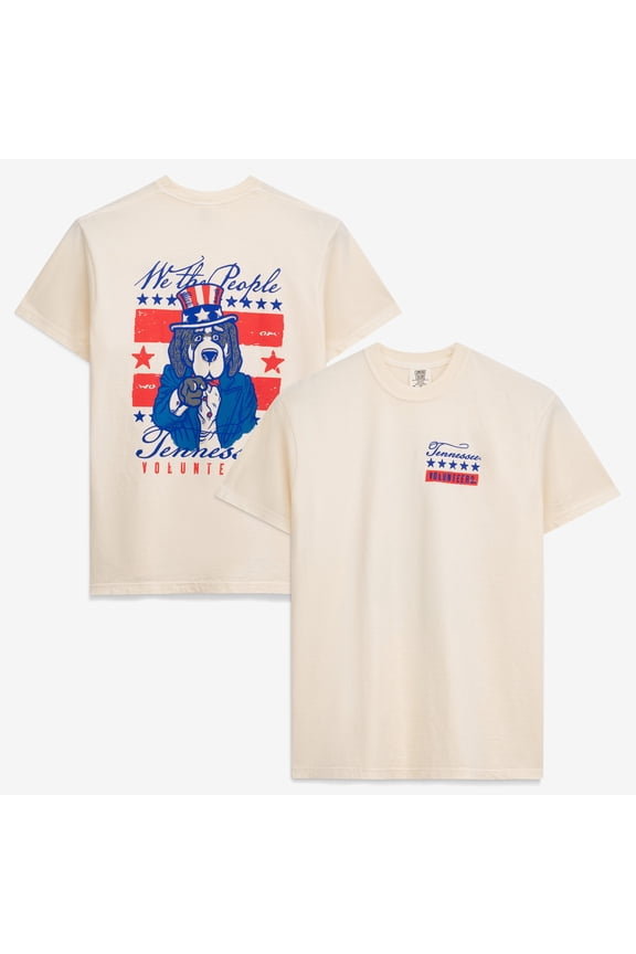 Men's Cream Tennessee Volunteers Uncle Sam Mascot T-Shirt