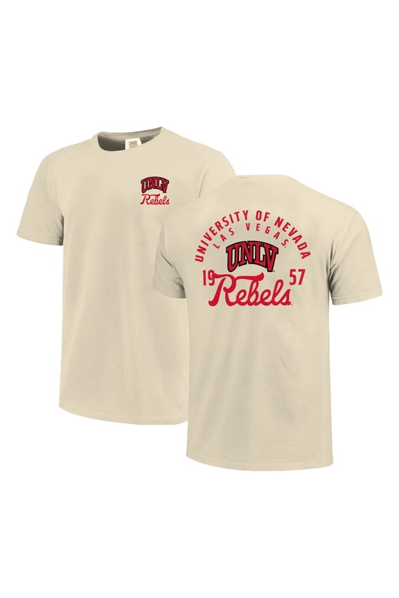 Men's Cream UNLV Rebels Comfort Colors Mascot Overlay T-Shirt