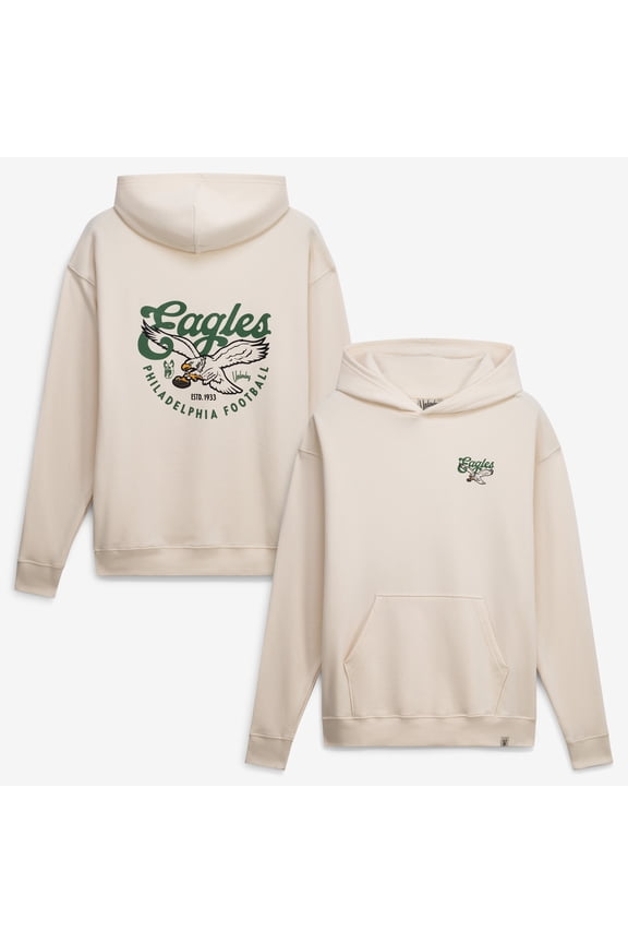 Men's Cream Underdog Apparel x Philadelphia Eagles Retro Graphic Hoodie