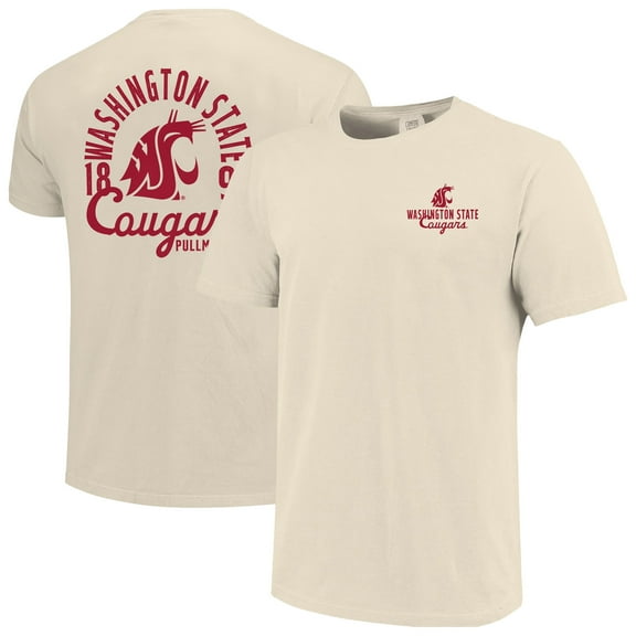 Men's Cream Washington State Cougars Comfort Colors Mascot Overlay T-Shirt