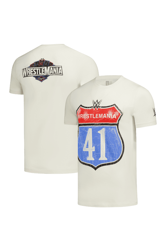 Men's Cream WrestleMania 41 Interstate T-Shirt