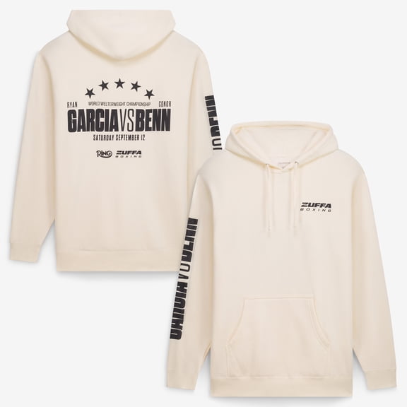 Men's Cream Zuffa Boxing Ryan Garcia vs. Conor Benn Welterweight Championship Hoodie