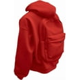 thumbnail image 1 of Men's Creative Travel Hoodie with Backpack Lightweight Zipper Backpack Sweatshirt Casual Campus Pullover Outfits, 1 of 6