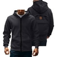 thumbnail image 1 of Men's Creative Travel Hoodies with Backpack Long Zipper Hoodie with Pockets Athletic Pullover Hooded Sweatshirt Lightweight Tops Casual Basic Jackets Outfit for Hiking Fishing, 1 of 6
