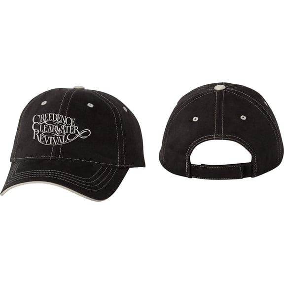 Men's Creedence Clearwater Revival Logo Baseball Cap Adjustable Black