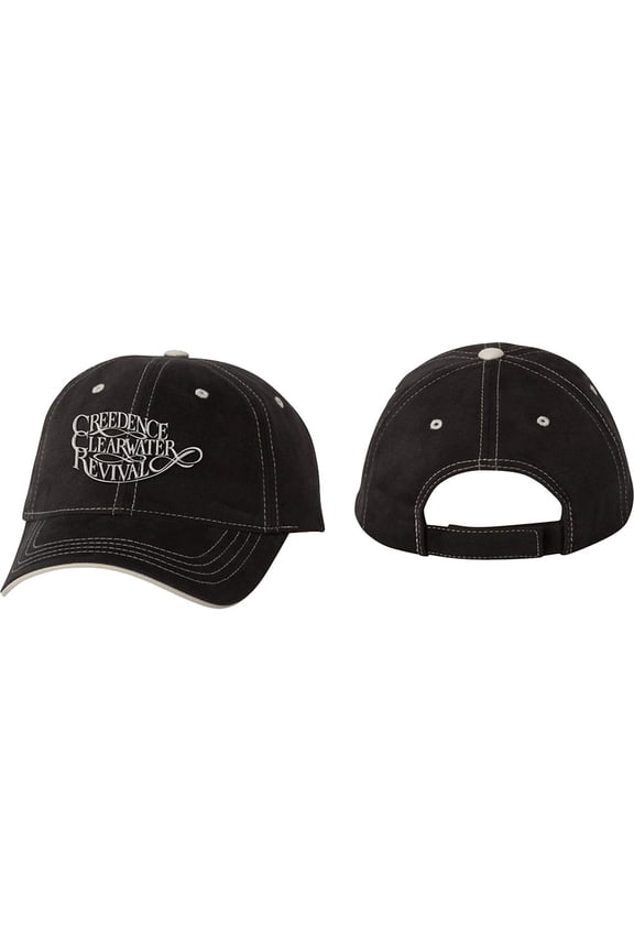Men's Creedence Clearwater Revival Logo Baseball Cap Adjustable Black