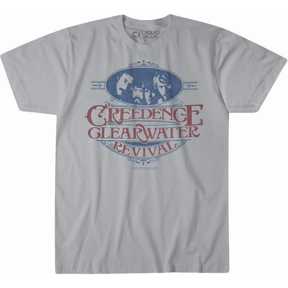Men's Creedence Clearwater Revival Travelin Band Slim Fit T-shirt Medium Grey