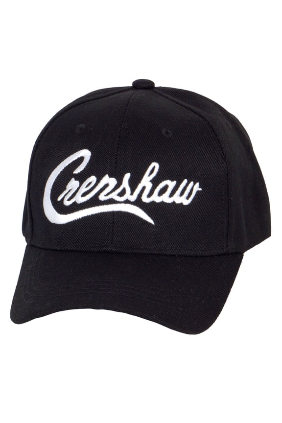 Men's Crenshaw Hat Curve Bill Adjustable Hook & Loop Los Angeles Hat, Black
