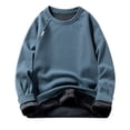 thumbnail image 1 of Men's Crew Neck Fleece Sweatshirt, Basic Raglan Long Sleeve Cotton-Blend Pullover Tops Plus Size Crewneck Sweatshirt, 1 of 5