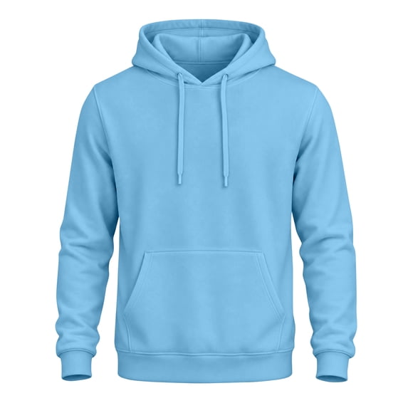 Men's Crew Neck Long Sleeve Solid Sweatshirt Lightweight Casual Pullover Comfortable Basic Top for Fall Winter Everyday Wear and Weekend Outings Sky Blue L