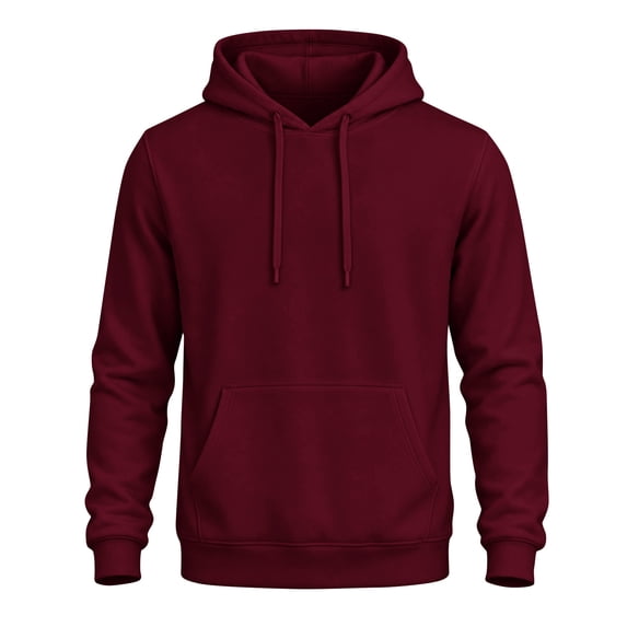 Men's Crew Neck Long Sleeve Solid Sweatshirt Lightweight Casual Pullover Comfortable Basic Top for Fall Winter Everyday Wear and Weekend Outings Wine M