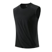 Men's Crew Neck Modal Slim Fit Muscle Tee Black L 42"-44"