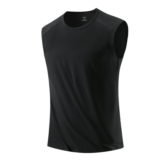 Men's Crew Neck Modal Slim Fit Muscle Tee Black XL 46"-48"