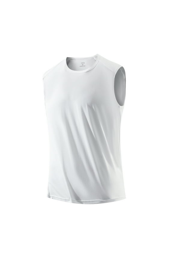 Men's Crew Neck Modal Slim Fit Muscle Tee White S 34"-36"