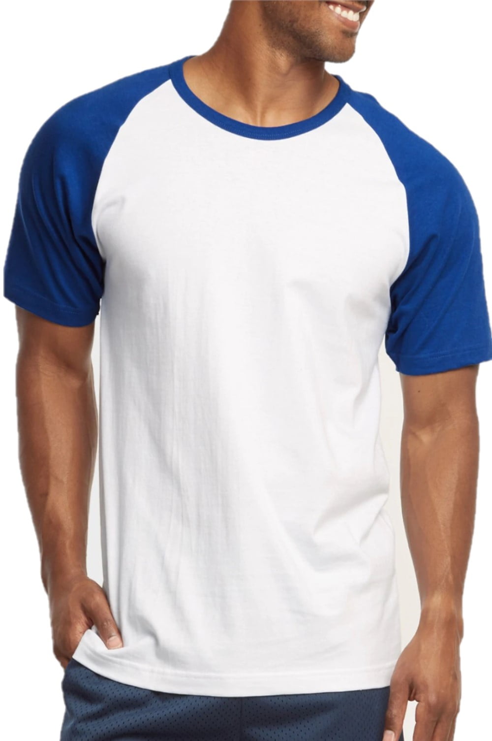 Men's Cotton Baseball T-Shirts Short Sleeve Crew Neck
