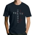 thumbnail image 1 of Men's Crew Neck Short-Sleeve T-Shirt With Red Root & Letter Design Casual Daily Wear Durable Comfortable Fabric All-Season Basic Tops,Navy,S, 1 of 4