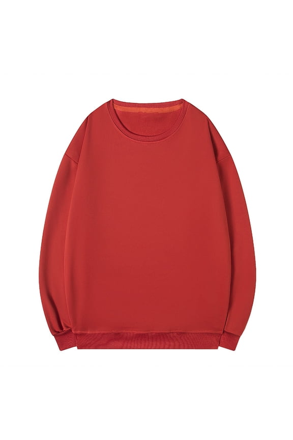 Men's Crew Neck Sweatshirt Thick Loose Fit Soft Basic Pullover Sweatshirt Breathable Workout Shirt Tops