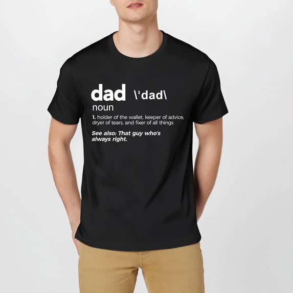 Men's Crew Neck T Shirt DAD English Words Printed PhoneticExplanation Design Comfortable Short Sleeve Top Men A Shirts Short Sleeve Scrub Jackets Tee for Men Shirts Men Pack Men T Shirt 3xlt T T