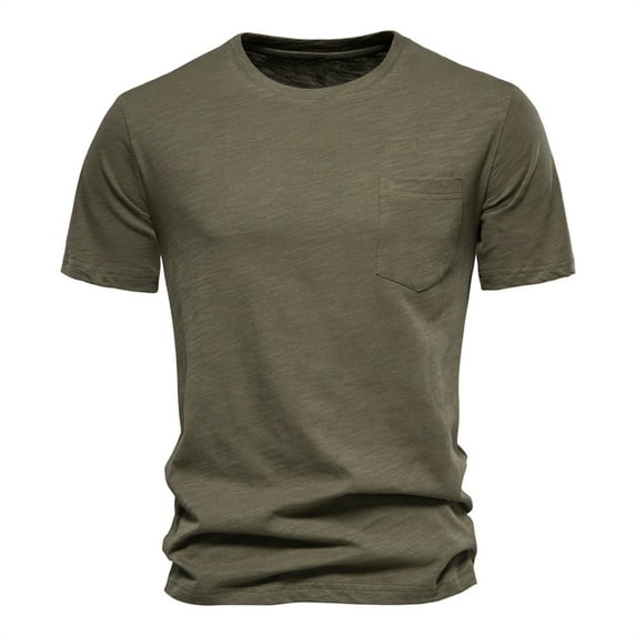 Men's Crew Neck Tees Moisture Wicking Bamboo Cotton Short Sleeve T Shirt for Men Summer Casual Workout Gym Tops