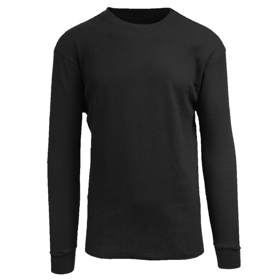 Men's Crew Neck Waffle-Knit Long Sleeve Thermal Shirts