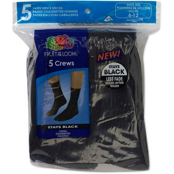 Men's Crew Socks, 5 Pack