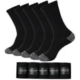 thumbnail image 1 of FREEYOKA Men's Crew Socks Athletic Running Sports Socks, Cushioned Moisture Wicking, Breathable Arch Support, 5 Pack, 1 of 7