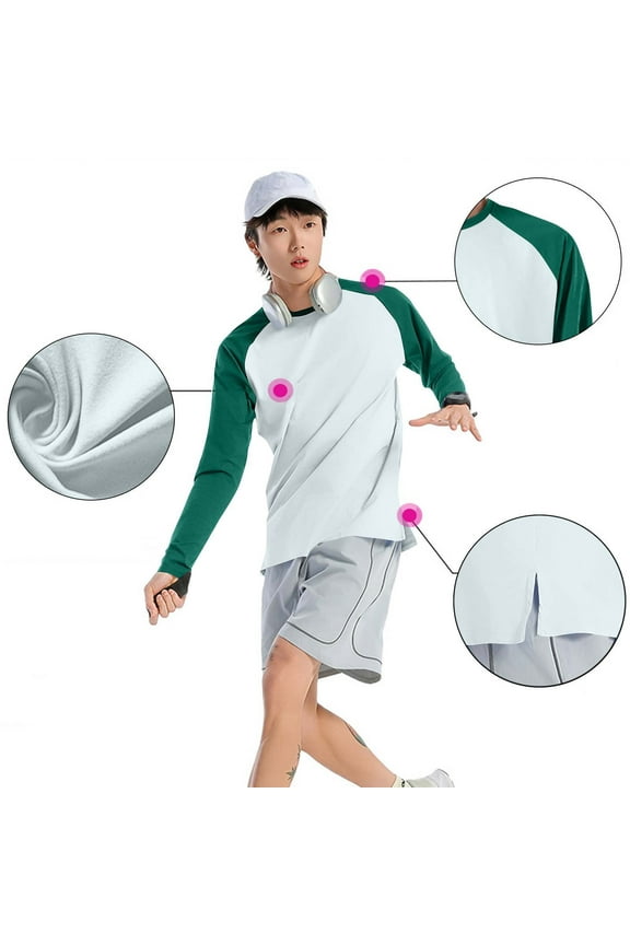 Men's Crewneck Plain Sweatshirt Solid Color Basic Long Sleeve Tops Warm Pullover Plus Size Casual Shirts Green L