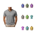 thumbnail image 1 of Men's Crewneck Striped T-Shirt, Soft Elastic Cotton Tee for Everyday Wear, 1 of 8