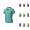 thumbnail image 1 of Men's Crewneck Striped T-Shirt, Soft Elastic Cotton Tee for Everyday Wear, 1 of 8