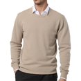 thumbnail image 1 of Men's Crewneck Sweaters Long Sleeve Pullover Knit Sweater Lightweight Slim Fit Pullover with Ribbing Edge, 1 of 1