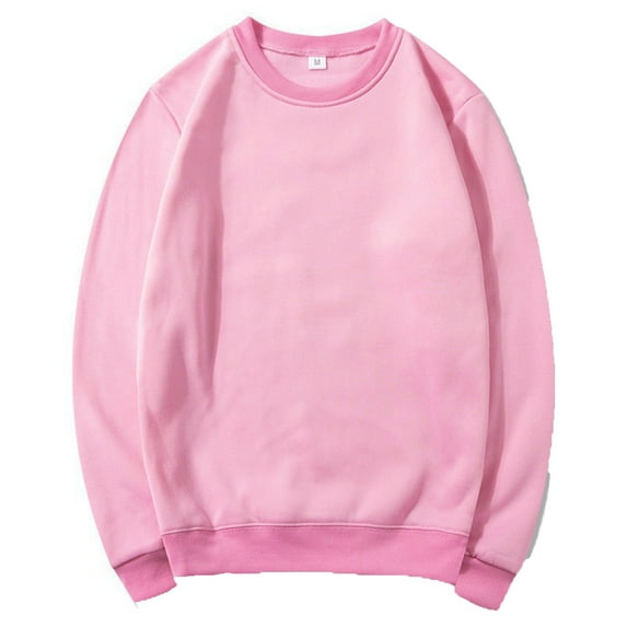 Men's Crewneck Sweatshirts Soild Color Athletic Workout Casual Pullover Tops Long-Sleeve Lightweight Loose Basic Sweatshirt