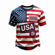 Men s Crewneck T Shirts Soccer Baseball Fans Graphic Tee Wrinkle Free Summer Daily Work Wear